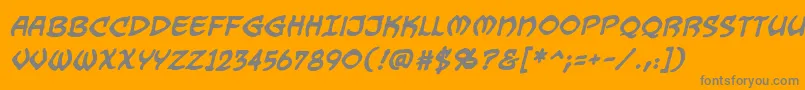 Dragonbonesbb ffy Font – Gray Fonts on Orange Background