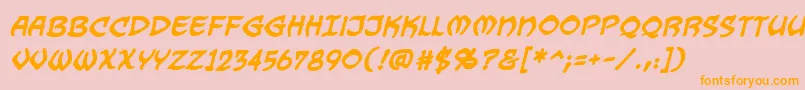 Dragonbonesbb ffy Font – Orange Fonts on Pink Background