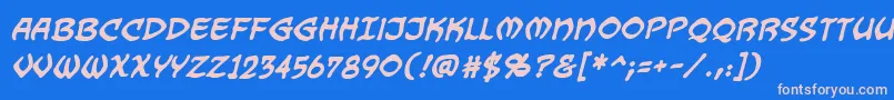 Dragonbonesbb ffy Font – Pink Fonts on Blue Background