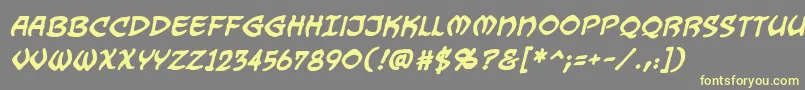Dragonbonesbb ffy Font – Yellow Fonts on Gray Background