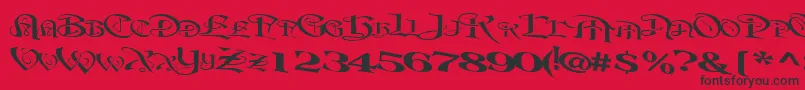 BeavertonplaceRegularTtext Font – Black Fonts on Red Background