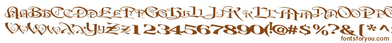 Шрифт BeavertonplaceRegularTtext – коричневые шрифты на белом фоне