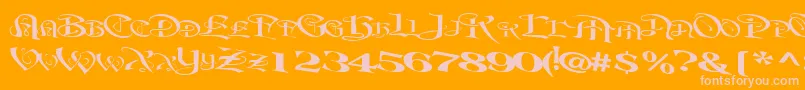 fuente BeavertonplaceRegularTtext – Fuentes Rosadas Sobre Fondo Naranja