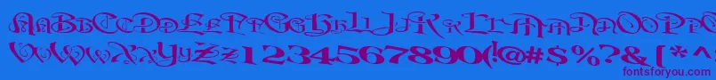 BeavertonplaceRegularTtext-fontti – violetit fontit sinisellä taustalla