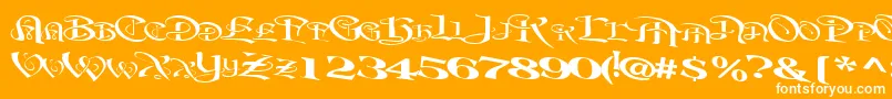 Police BeavertonplaceRegularTtext – polices blanches sur fond orange
