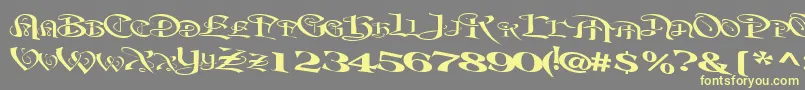 BeavertonplaceRegularTtext Font – Yellow Fonts on Gray Background