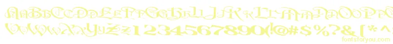 Шрифт BeavertonplaceRegularTtext – жёлтые шрифты