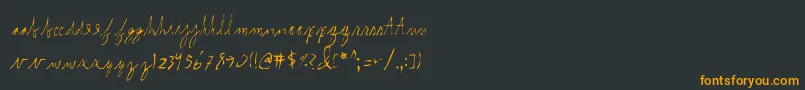 フォントInternal. – 黒い背景にオレンジの文字