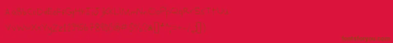 AlexsWriting Font – Brown Fonts on Red Background