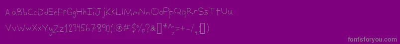 Шрифт AlexsWriting – серые шрифты на фиолетовом фоне