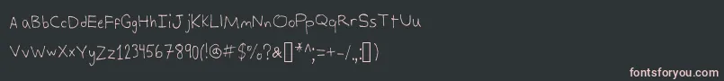 フォントAlexsWriting – 黒い背景にピンクのフォント