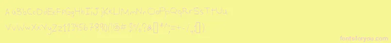 Шрифт AlexsWriting – розовые шрифты на жёлтом фоне