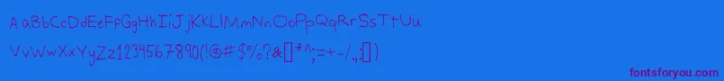 Шрифт AlexsWriting – фиолетовые шрифты на синем фоне