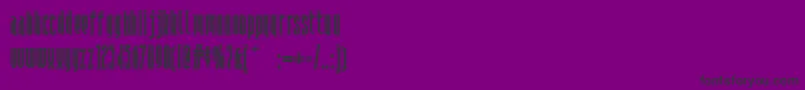 Andiron-Schriftart – Schwarze Schriften auf violettem Hintergrund