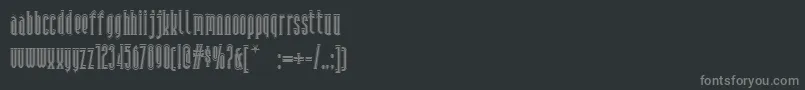 Andiron Font – Gray Fonts on Black Background