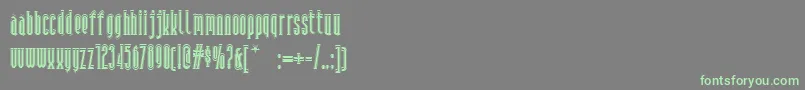 Andiron-Schriftart – Grüne Schriften auf grauem Hintergrund