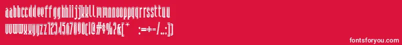 Andiron Font – White Fonts on Red Background