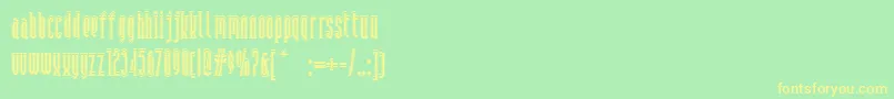 Andiron Font – Yellow Fonts on Green Background