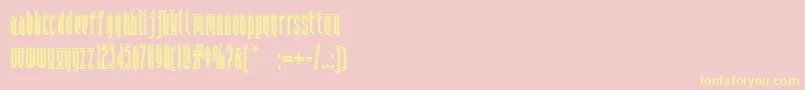 Andiron Font – Yellow Fonts on Pink Background