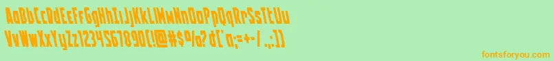 Battleworldleft Font – Orange Fonts on Green Background