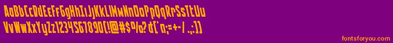 Battleworldleft Font – Orange Fonts on Purple Background