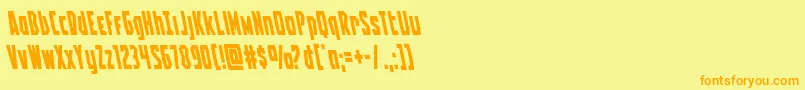 Battleworldleft Font – Orange Fonts on Yellow Background