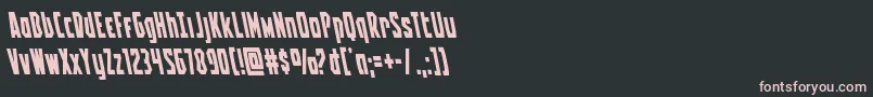 Battleworldleft Font – Pink Fonts on Black Background