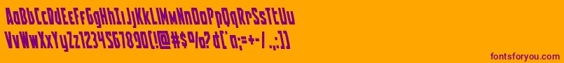 Battleworldleft Font – Purple Fonts on Orange Background