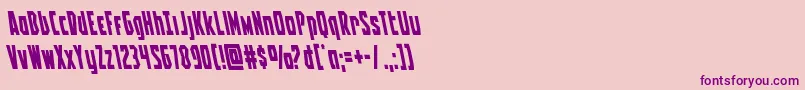 Battleworldleft Font – Purple Fonts on Pink Background