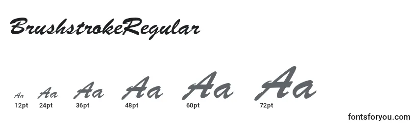 BrushstrokeRegular Font Sizes