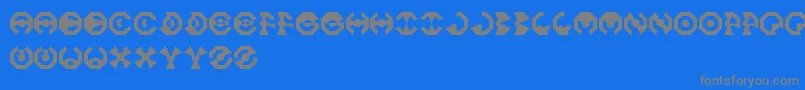OctoFont Font – Gray Fonts on Blue Background