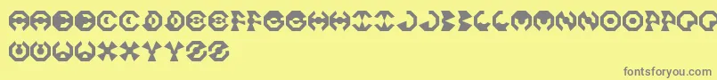 OctoFont Font – Gray Fonts on Yellow Background
