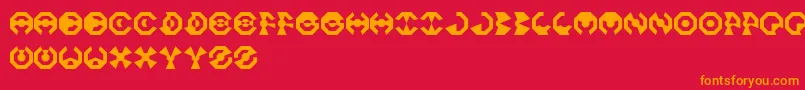 OctoFont Font – Orange Fonts on Red Background
