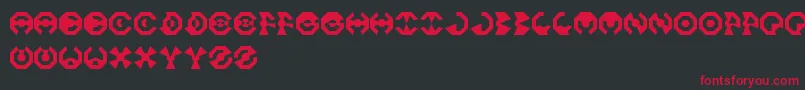 OctoFont-Schriftart – Rote Schriften auf schwarzem Hintergrund