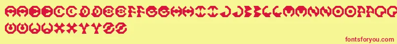 フォントOctoFont – 赤い文字の黄色い背景