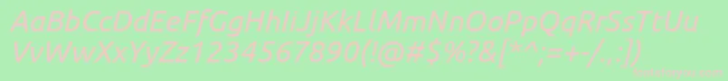 UbuntuItalic Font – Pink Fonts on Green Background