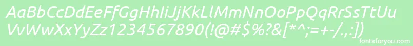 UbuntuItalic Font – White Fonts on Green Background
