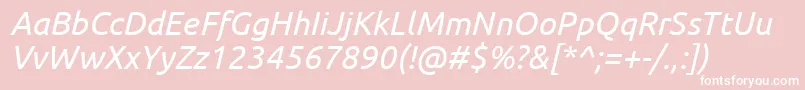 UbuntuItalic Font – White Fonts on Pink Background