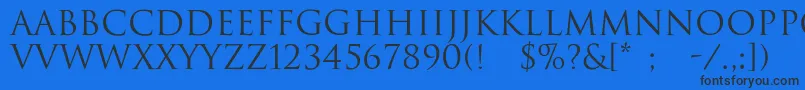 DwitanRegular Font – Black Fonts on Blue Background