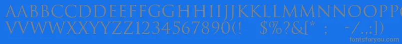 フォントDwitanRegular – 青い背景に灰色の文字