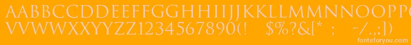 DwitanRegular Font – Pink Fonts on Orange Background
