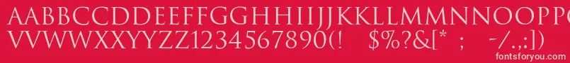 DwitanRegular Font – Pink Fonts on Red Background