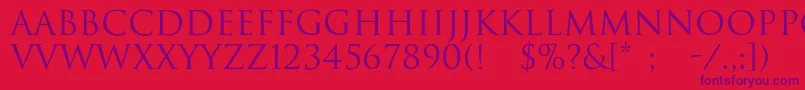 DwitanRegular Font – Purple Fonts on Red Background