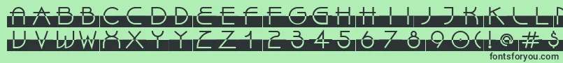 LinotypeBixPlain Font – Black Fonts on Green Background