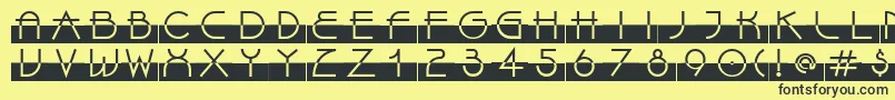 Police LinotypeBixPlain – polices noires sur fond jaune