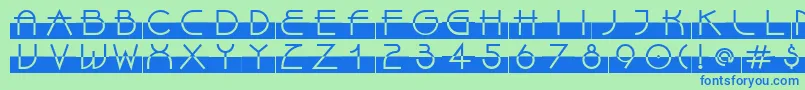 fuente LinotypeBixPlain – Fuentes Azules Sobre Fondo Verde
