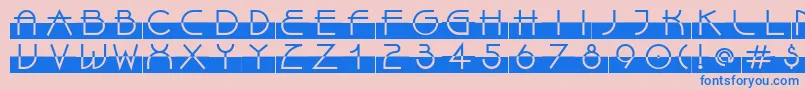 LinotypeBixPlain-fontti – siniset fontit vaaleanpunaisella taustalla