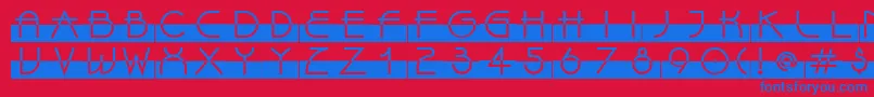 フォントLinotypeBixPlain – 赤い背景に青い文字