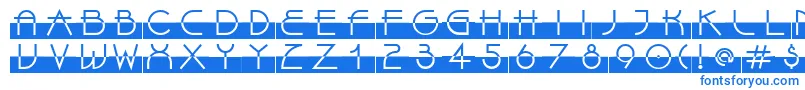 LinotypeBixPlain-fontti – siniset fontit valkoisella taustalla