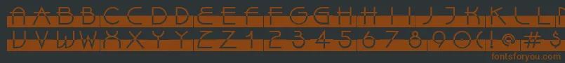 フォントLinotypeBixPlain – 黒い背景に茶色のフォント